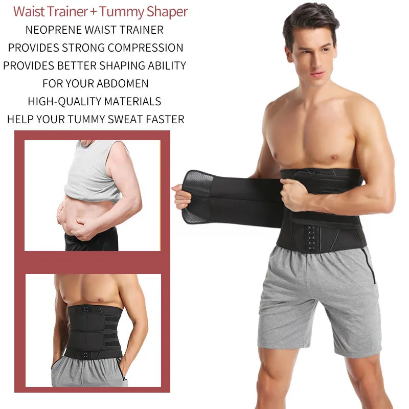 Männer Taille Trainer Fitness Abnehmen Sauna Body Shaper Korsett für Bauch Gewichtsverlust Trimmer Gürtel Schweiß Workout Fat Burner
