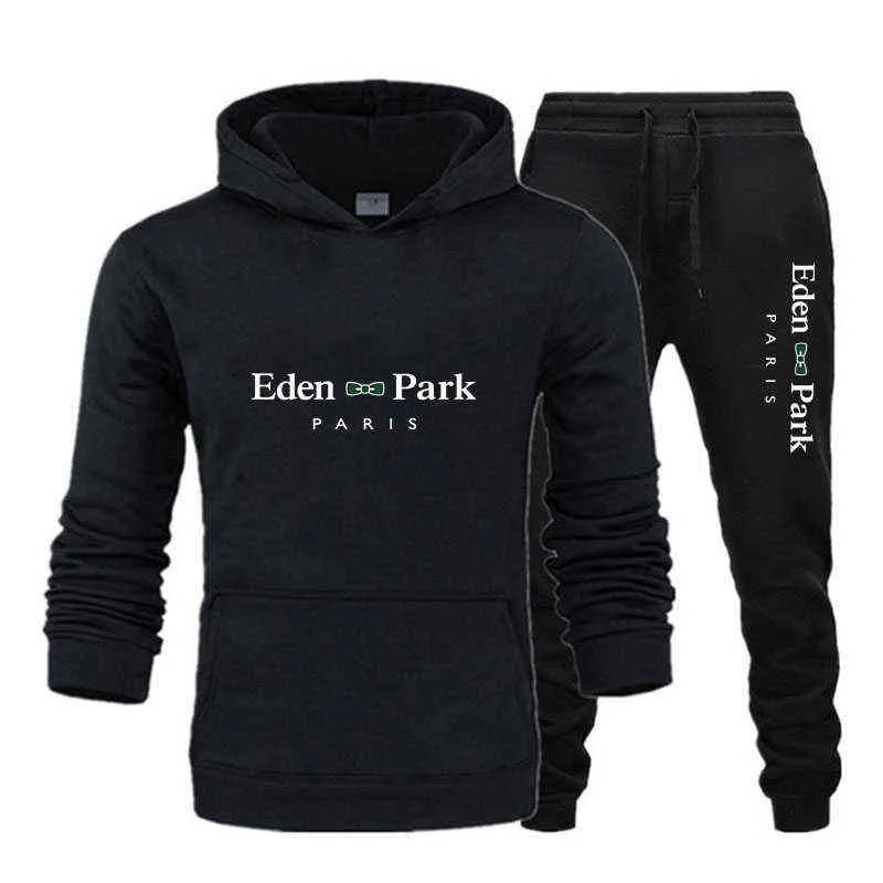 2021 Moda Adam SetTracksuits Erkekler Sonbahar Kış Marka Hoodies ve Pantolon Uzun Kollu Koşu Takımları Streetwear Atletik Setleri G1217