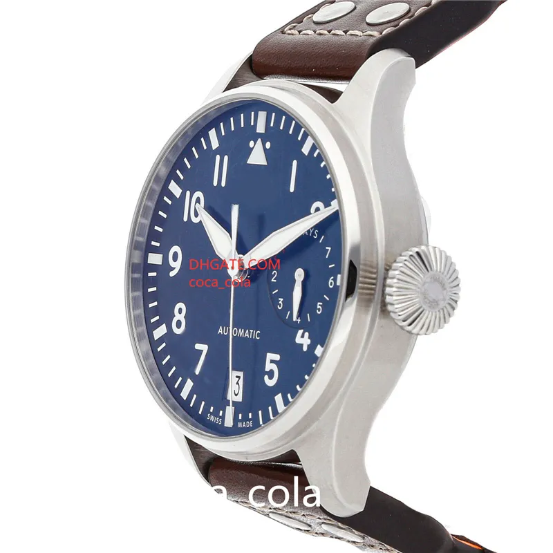 Luksusowa jakość 46 mm Big Pilot Stal 50041 500916 7 Day Power Reserve Japan Automatyczny ruch zegarek męski Automatyczny zegarek męski WATC270J