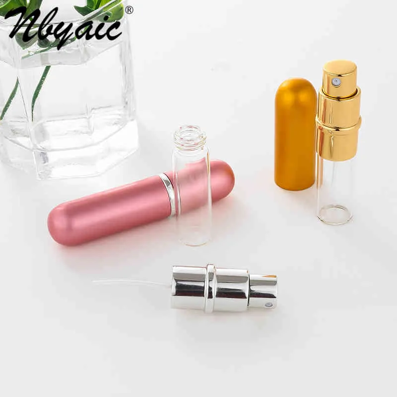 Nbyaic 100 stks parfumfles bottelen high-end draagbare hoogwaardige 5 ml kleine spuitglas draagbare steekproef lege fles