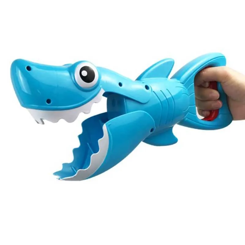 Shark Grabber Bath Toy for Boys Girls Catch Game z 4 Rybs Wanki Wędkowanie 210712