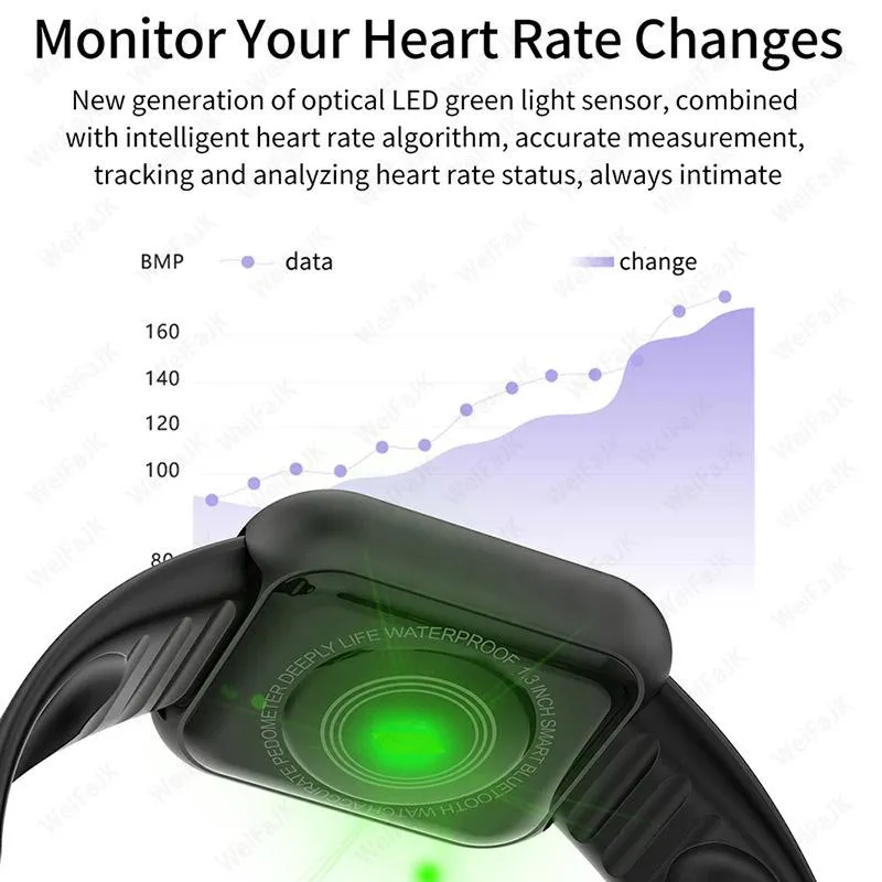 손목 시계 2021 스마트 시계 Y68 남성 여성 스마트 워치 심장 혈압 심박수 모니터링 방수 D20 브레이슬릿 relog282f