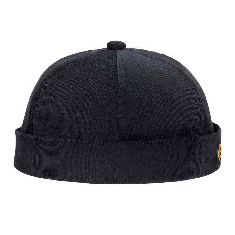 Clape Retro Corduroy Original Docker Sailor Biker Cap Brimless Skullcap Herren Trend Hip-Hop Cuffed Habour Hat Bonnet Dad Caps