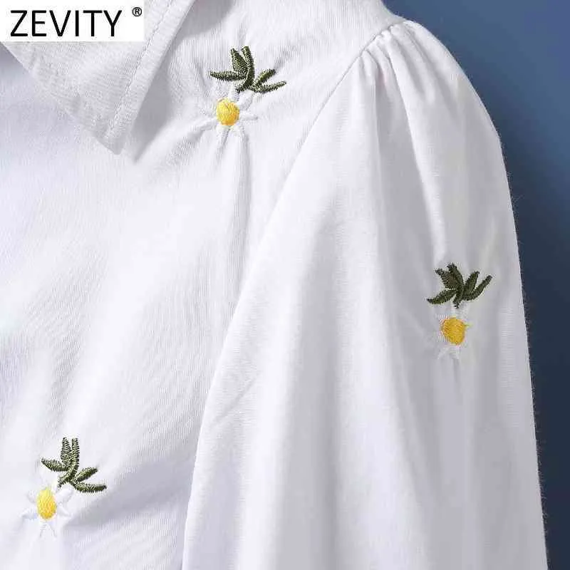 Femmes mode broderie florale décontracté mince plis chemise robe femme Chic blanc fête Vestido affaires tissu DS4969 210420