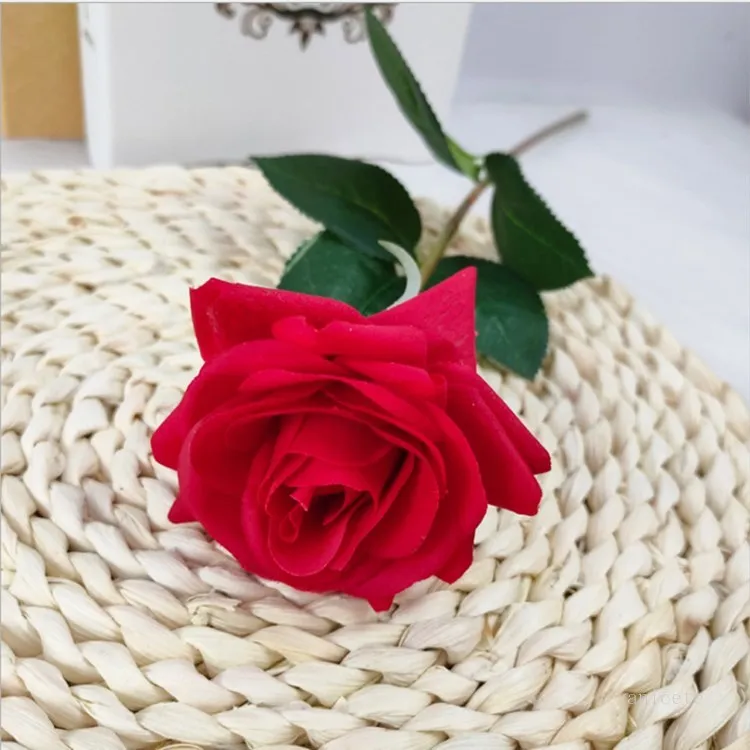 Fleurs décoratives multicolore hydratant Rose fleur tige unique bonnes fleurs artificielles pour les décorations de mariage T2I51884