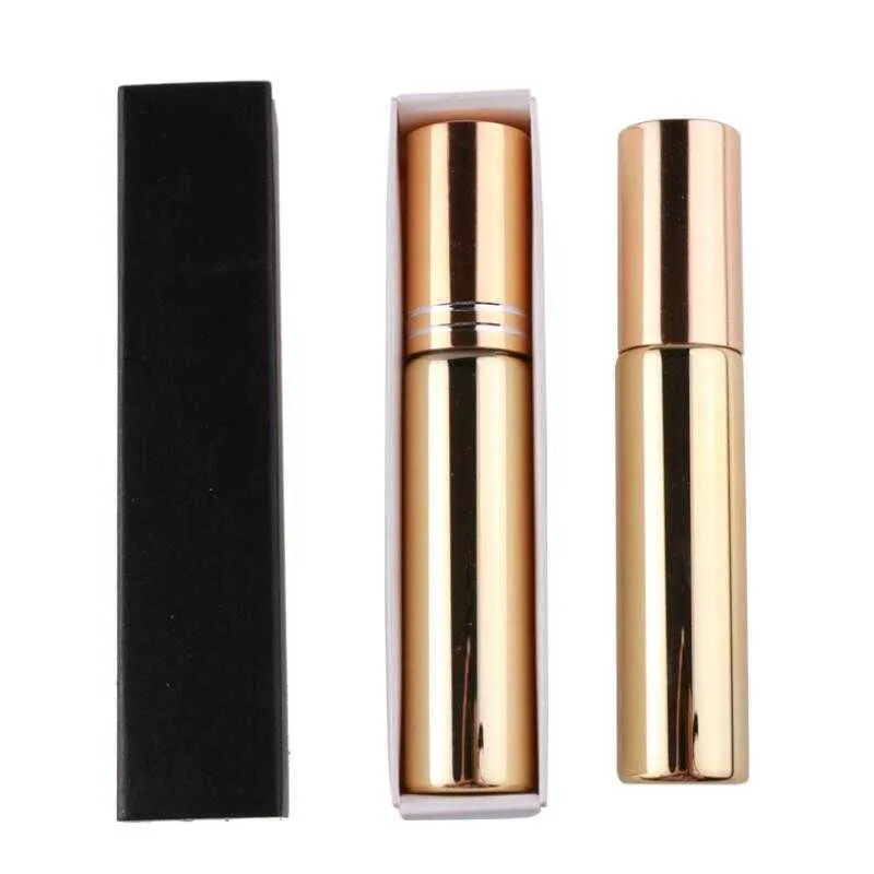 10ML UV Plating Atomizer Mini Refillable Portable Perfume Bottle Spray Bottles Sample Empty Containers Gold Silver Black Color LX4114