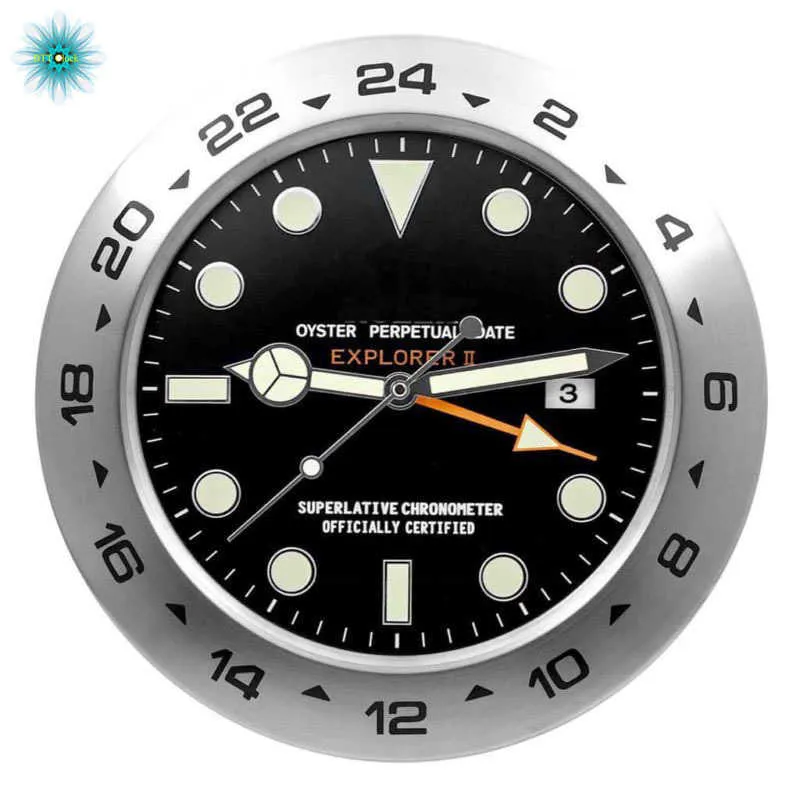 ساعة حائط فاخرة كبيرة شكل ساعة حائط معدنية أفضل هدية X0726