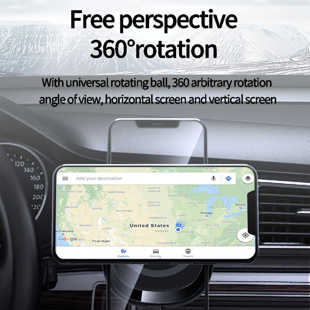 Magnetic Wireless Car Charger AirVent Mount Compatible With For Magsafe iPhone 12 ProMax Mini 15W Fast Charging Car Phone Holder276Y