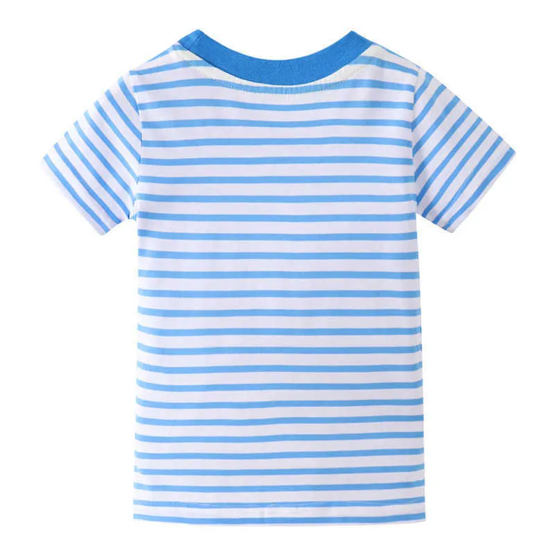 Enfant en bas âge chemises d'été Garçons Rocket Imprimer Coton Enfants ees ops Enfants Vêtements Marque Arrivée ees Mode 210529
