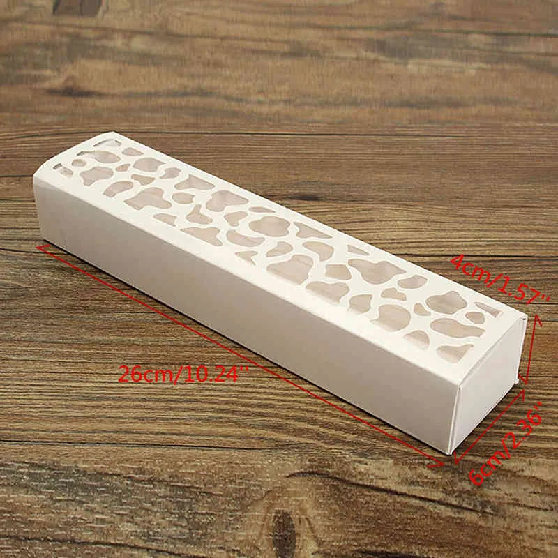10pieces/pack Macaron Packing Box Rectangular Packaged Biscuit Paper Box for Wedding Party Cake Storage Decoration