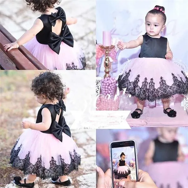 1-6 años niño bebé niño niñas princesa vestido negro arco encaje tul tutu fiesta boda vestidos de cumpleaños para disfraces 210515