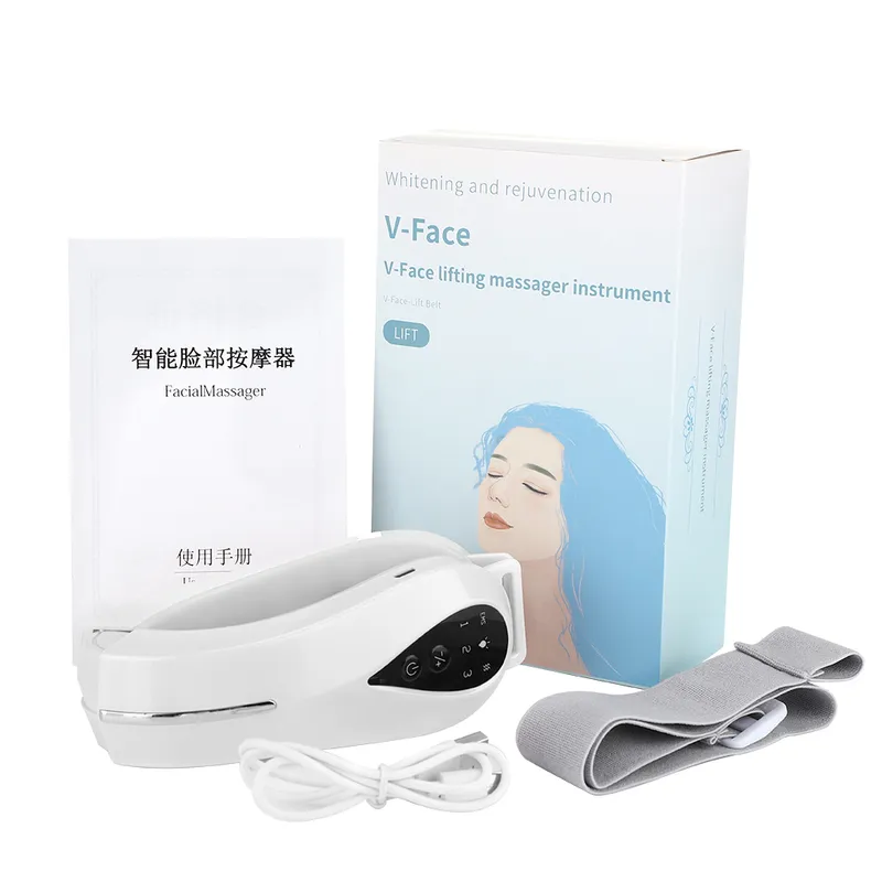 Face Lift Devices RF Microcurrent V Shaping Massager Light Therapy Slimming Reduce Double Chin Beauty Apparatus 220216