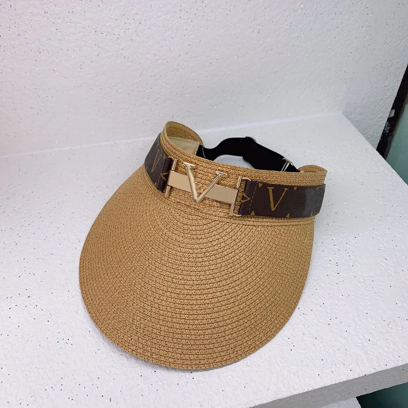 Kapelusz przeciwsłoneczny designerska czapka kobiety mężczyźni Casquette Visor Top puste czapki kapelusze męskie kapelusz typu Bucket Hut Summer Faashion Chapeau D217104F