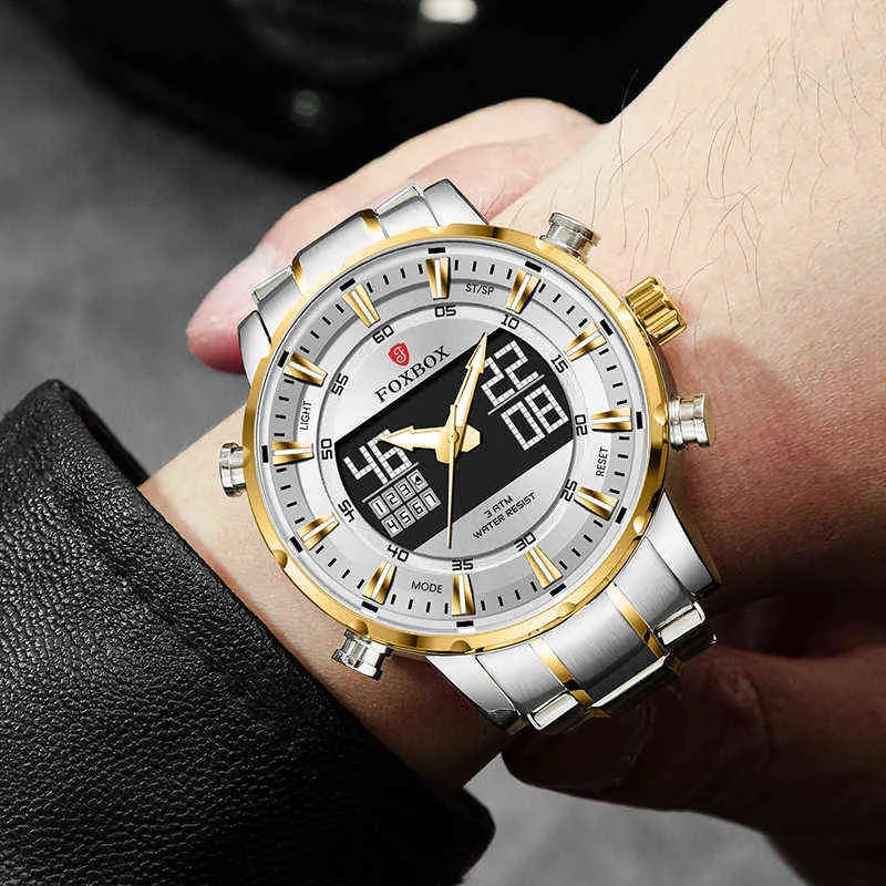 الساعات Lige للرجال العلامة التجارية الفاخرة Sport Quartz Wristwatch العسكرية العسكرية الرقمية على مدار الساعة الفولاذية الساقين ريلوجيو Masculino 220125252n