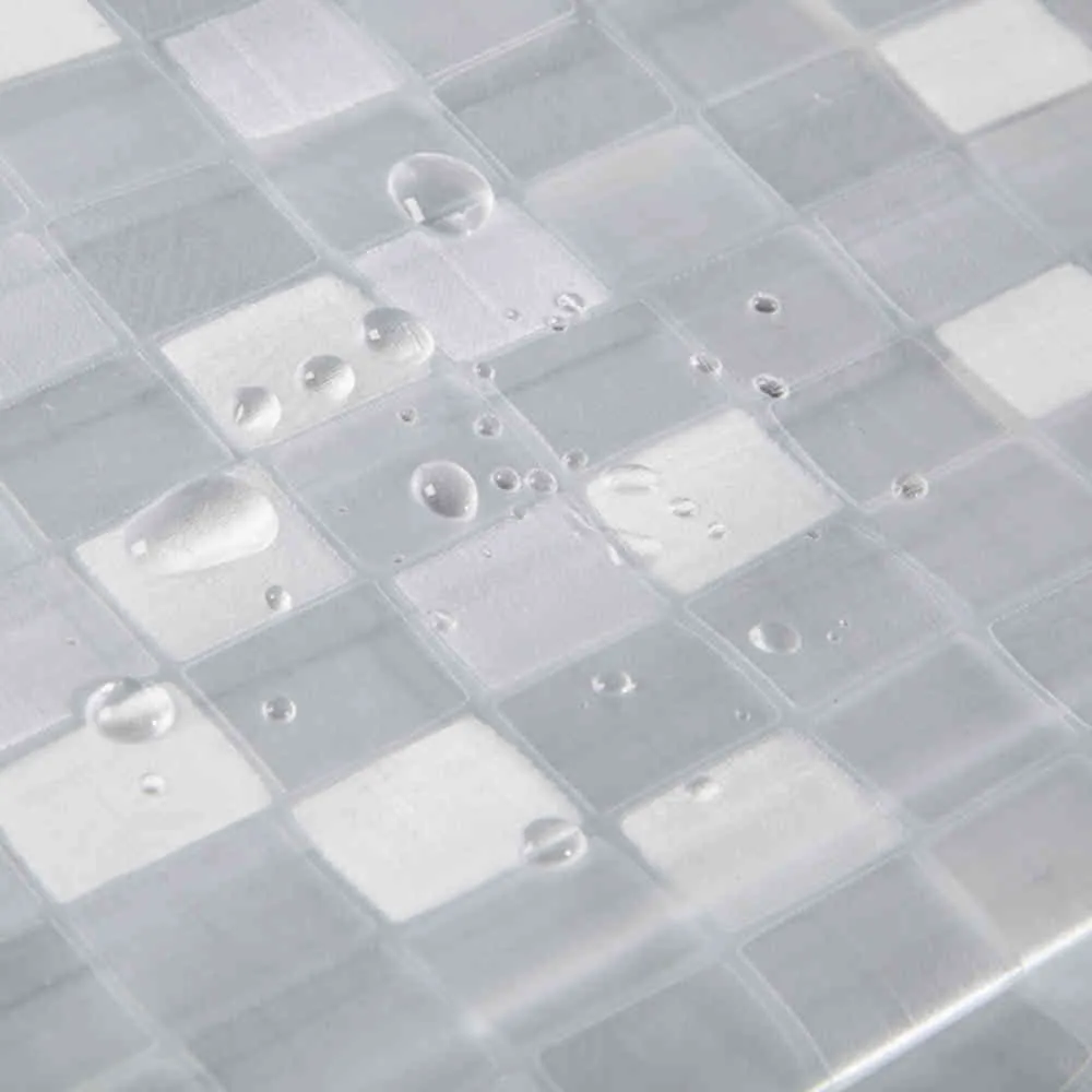 3D شفاف دش الستائر بولي كلوريد الفينيل الستائر الحمام مع السنانير للماء الستائر الحمام واضح للحمام دش الستار 210402