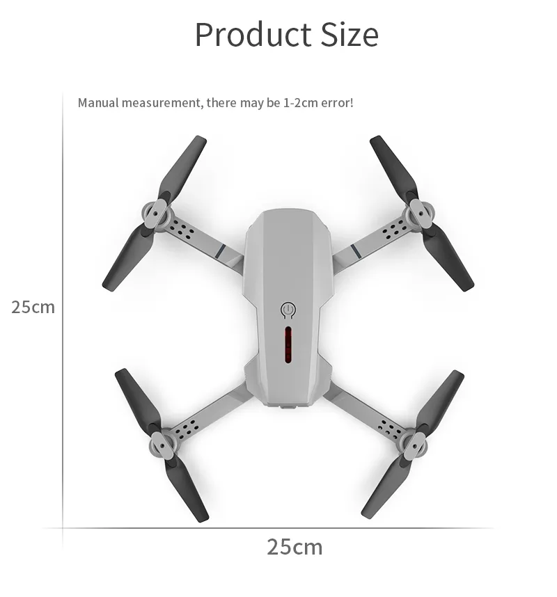 E88 Pro Professional SIE DRONS MED 4K HD Dual Camera Long Range Intelligent positionering Remote Control Drone8296533