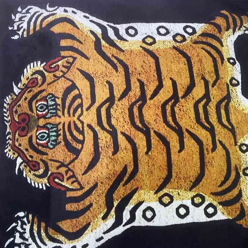 Dunxdeco Cushion Cover Dekorativ fyrkantig kuddefodral Vintage Artistic Tiger Print Tassel Soft Velvet Coussin Sofa Stol Bedding 213430838