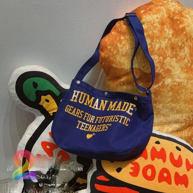Рюкзак Human Made High Street для мужчин и женщин с буквенным принтом, винтажная холщовая сумка-мессенджер, модная пара223f