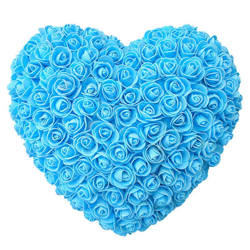 25 cm Artificielle Coeur Rose Coeur de Roses Femmes Saint Valentin Cadeaux D'anniversaire De Mariage Décoration Y1216