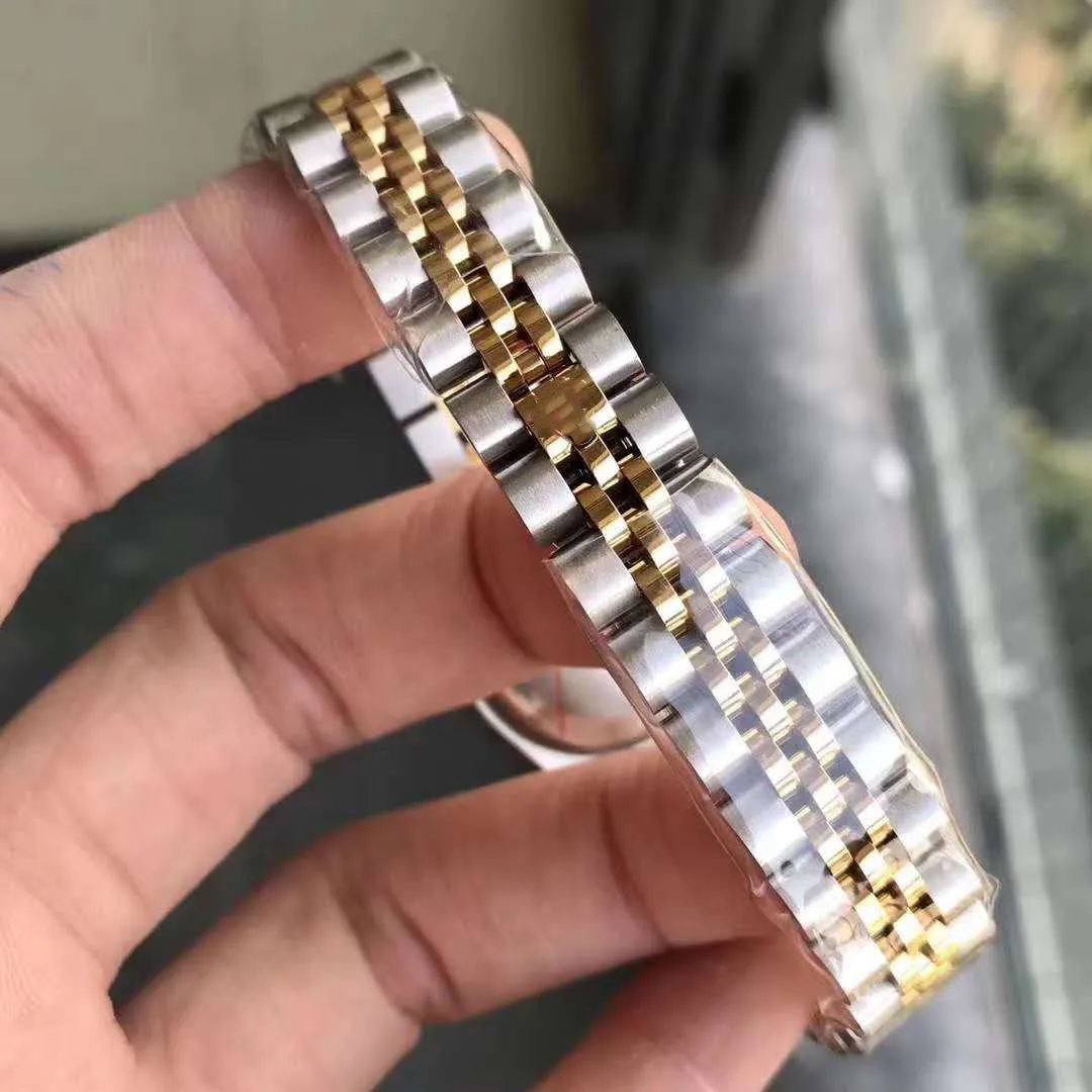 Alta qualidade diamante moda rosa ouro senhoras vestido relógio 28mm mecânico automático relógios femininos pulseira de aço inoxidável bra260p