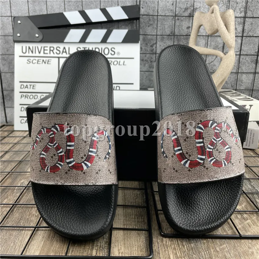 High Quality Mens Slippers Scuffs Slides Trendy Ladies Womens Summer Sandals Beach Slide Ladies Shoes Pattern Red Flower Tiger Bee Snake