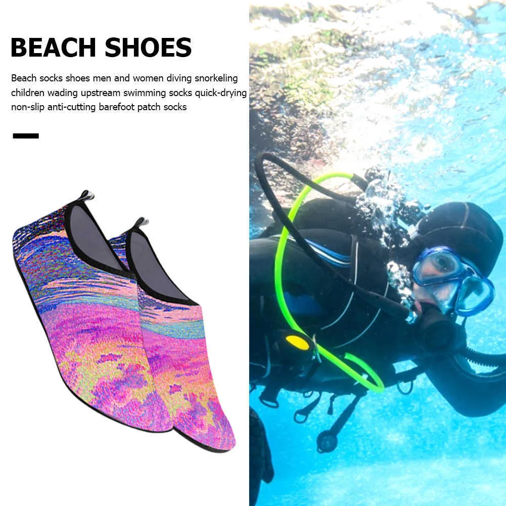 Woman Barefoot Socks Diving Aqua Socks for Swimming Light Water Shoes Beach Shoes NonSlip Swimming Seaside Socks Y07149399421