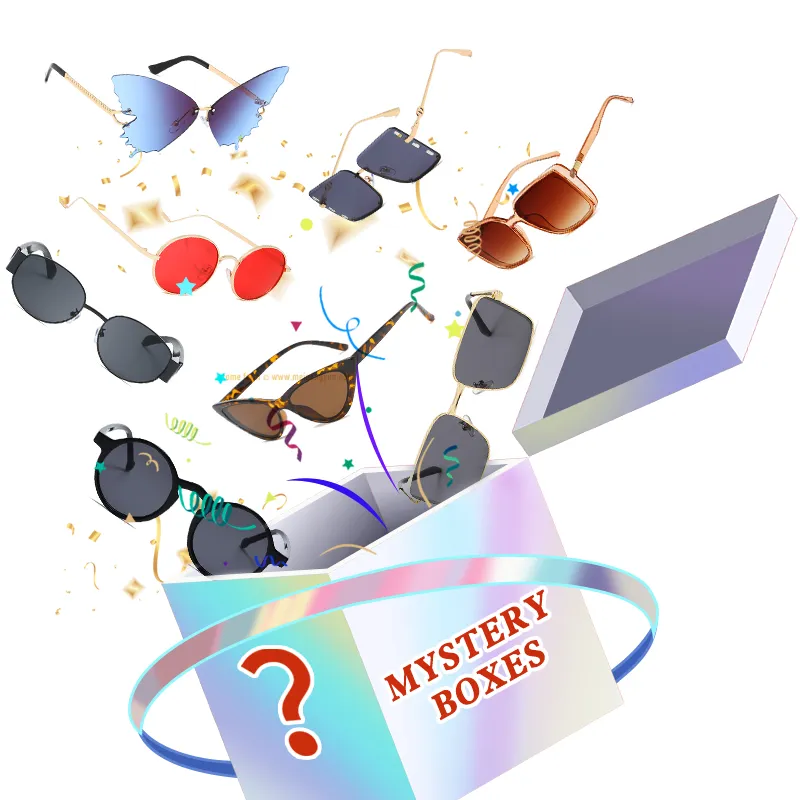 Lucky Mystery Box 100% överraskning högkvalitativ polariserade solglasögon för kvinnor män UV400 retro ramdesigner julklappar mest po275k