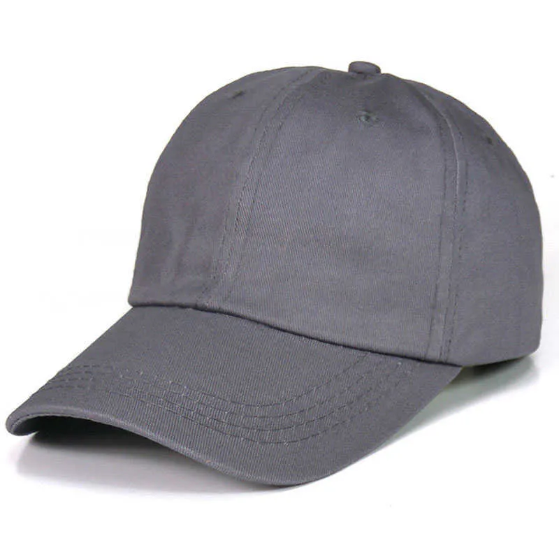 Blank Plain Panel Baseball Cap, 100 % Baumwolle, Dad Hat für Männer und Frauen, verstellbare Basic Caps, Grau, Marineblau, Schwarz, Weiß, Beige, Rot, Q0703243I