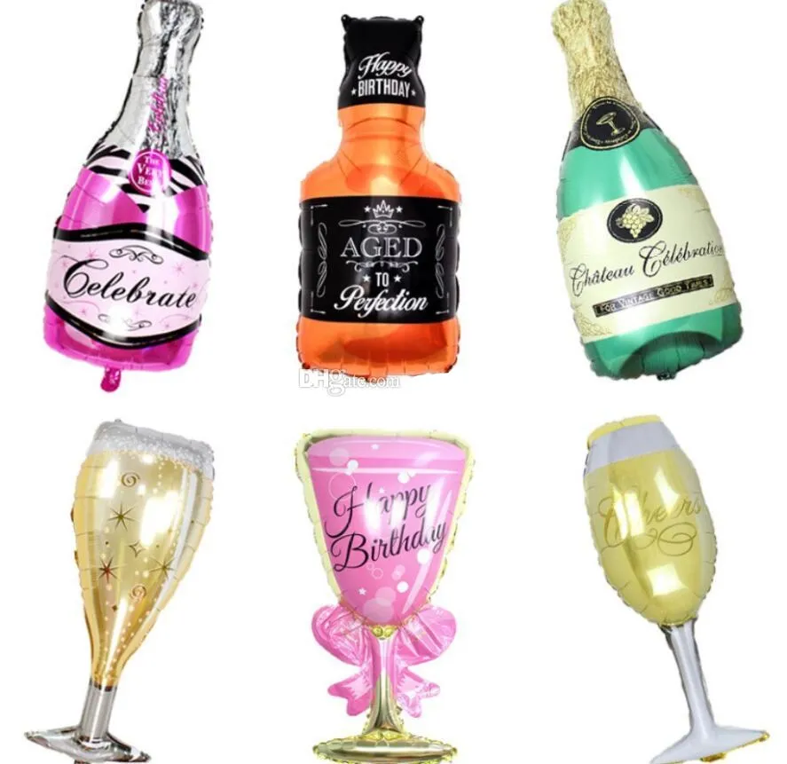 Palloncino a elio grande Calice di champagne Palloncino di birra di whisky Matrimonio Compleanno Festival Decorazioni feste Palloncini bambini adulti Articoli feste eventi SD42