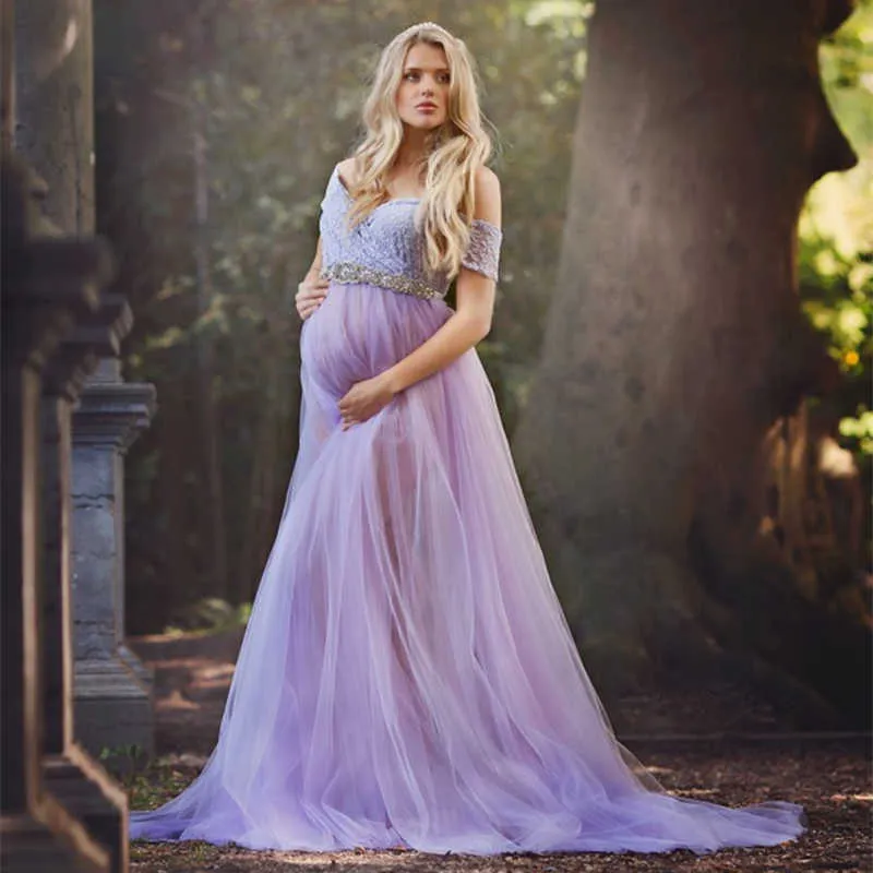 Tule zwangerschapsjurk voor fotoshoot Zwangerschap Lange tule jurk voor fotografie Babyshowerjurken Zwangerschapsfotografie