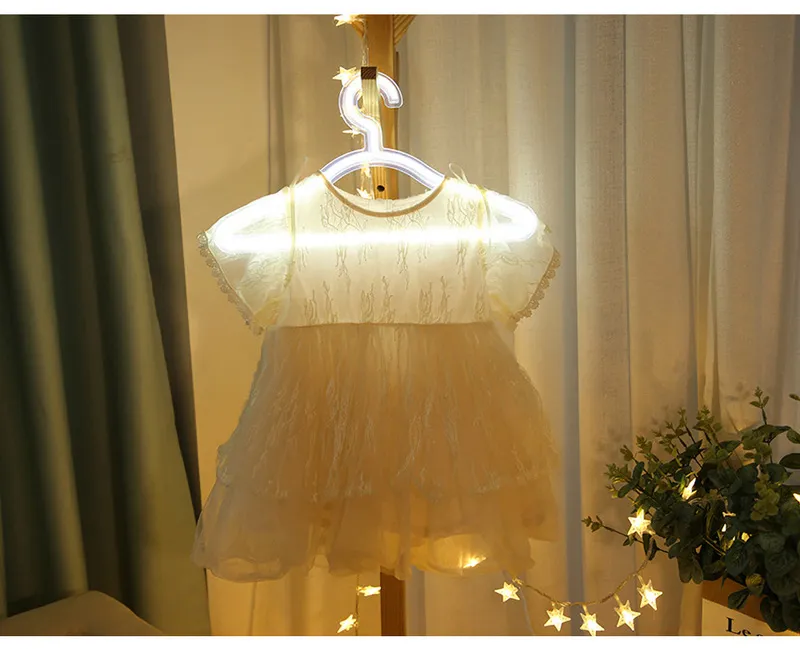 Attaccanti a led creativi ganci da luce neon in lampada proposta abito da sposa romantico vestiti decorativi i4546477