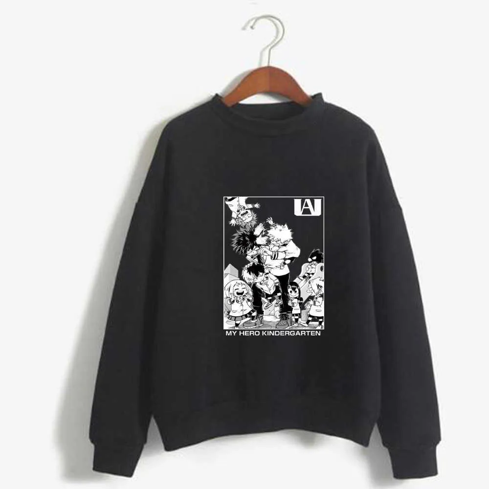 My Hero Academia Hoodie Hip Hop Manches Longues Lâche Hiver Unisexe Vêtements Y0803 Y0804