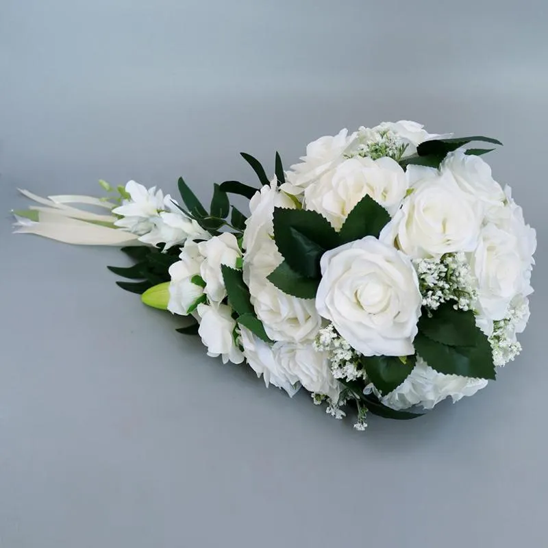 Wedding Flowers Bride Bouquet Hand Tied Flower Decoration Holiday Party Supplies European Chaise Longue Roses277L