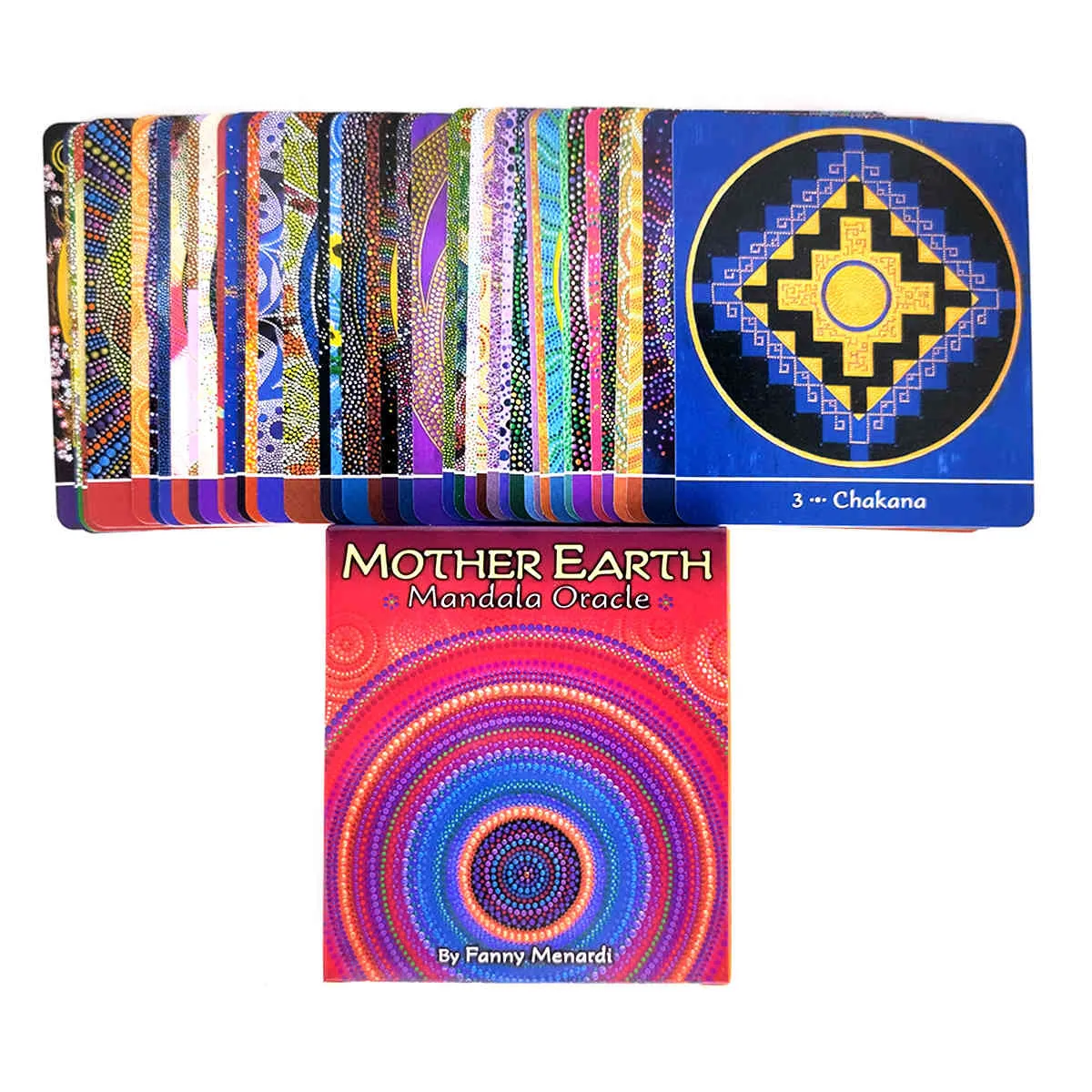 Nuove carte dei Tarocchi Madre Terra Mandala Oracle e PDF Guida Divinazione Mazzo Feste di intrattenimento Gioco da tavolo 44 Pz / scatola