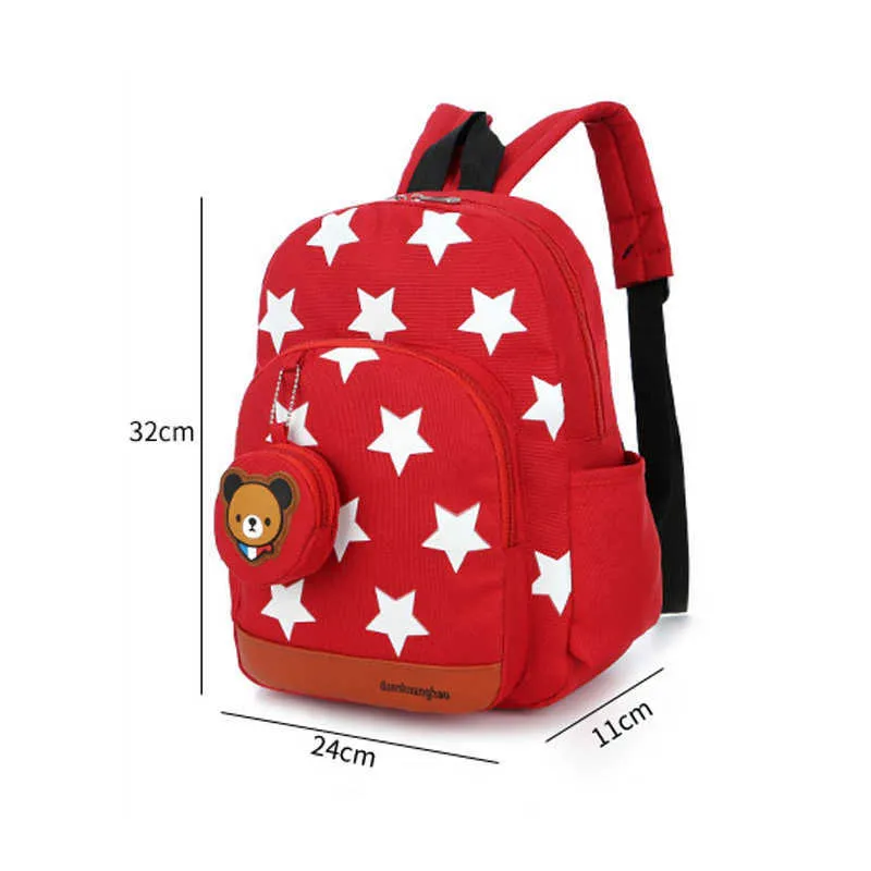 Mochilas para niños Lindos dibujos animados impresos bolsas escolares para kindergarten niñas niños niños doble hombro bolsas de gran capacidad 210809