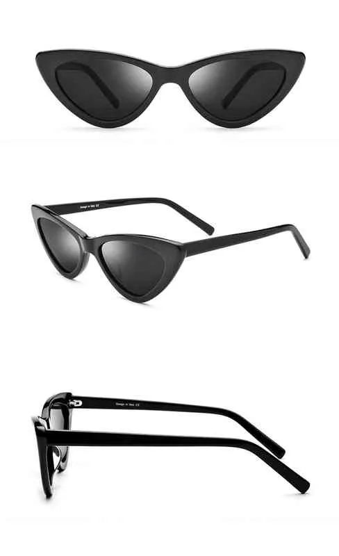 2021 Fashion Women Cat Sunglasses Black/White/Brown Frame Come With Box