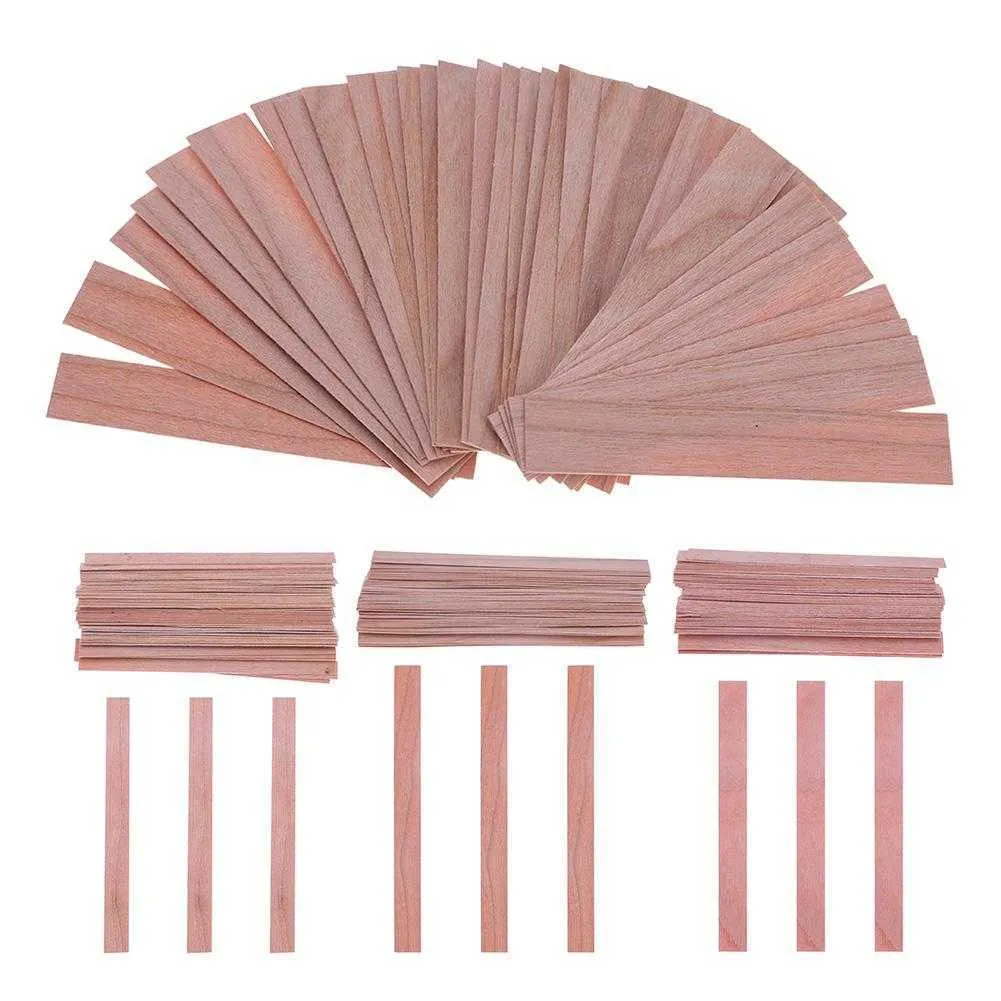 50 stks Wood Wicks for Candles Soja of Palm Wax Candle Making Levert DIY Candle Family Party Daily Tool H0910