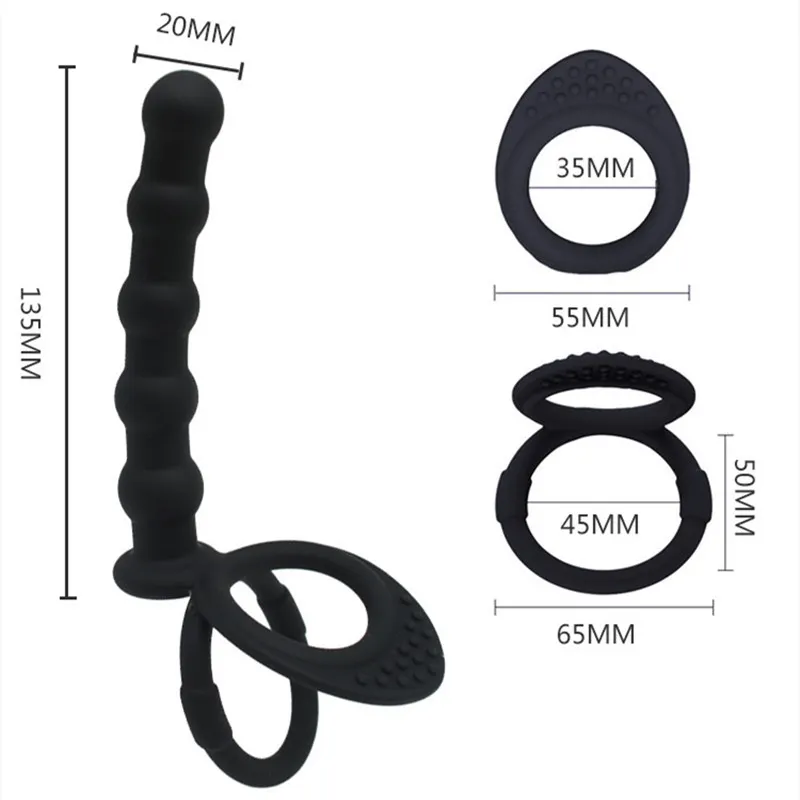 yutong Double Penetration Vibrators Penis Strapon Dildo Vibrator nature Toys For Women Man Strap On Anal Beads Plug Adult Massager7247402