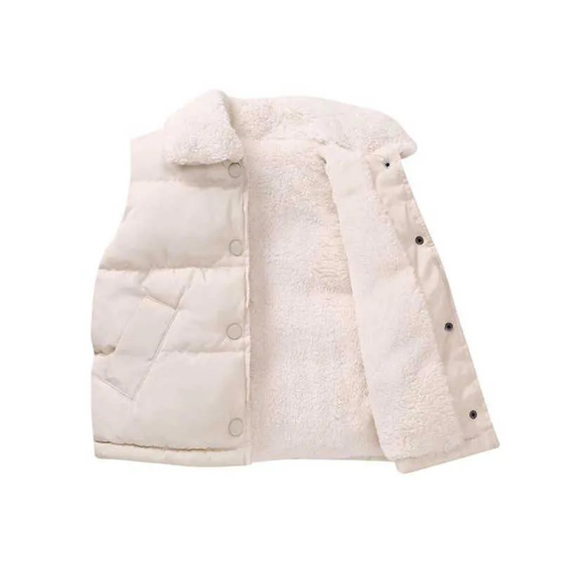 Enfants Chaud Gilet Veste Manteau Automne Enfants Garçon Filles Épaissir Polaire Survêtement Hiver Toddler Adolescent Vêtements Manteaux 2-10 ans 211011