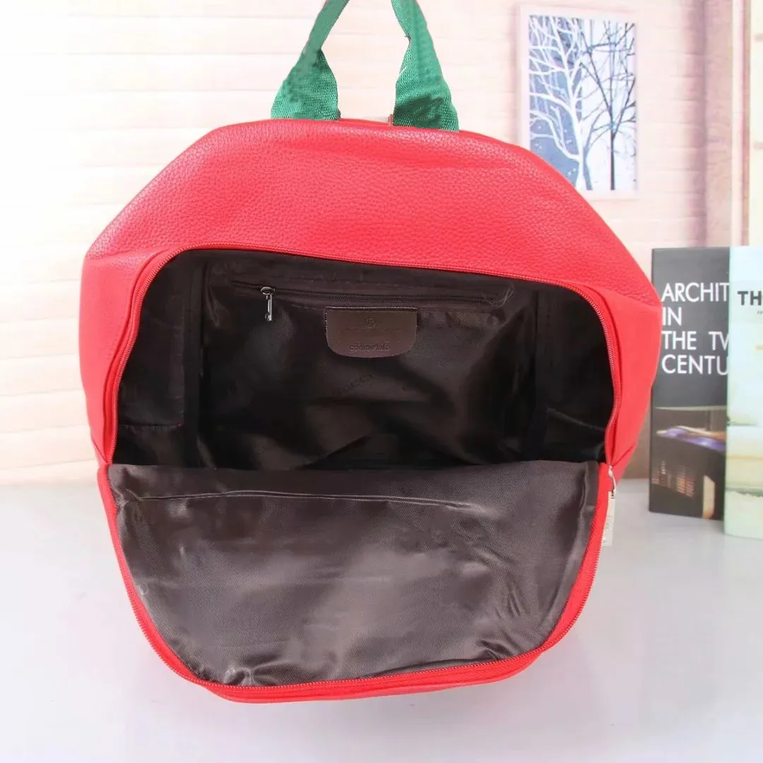 Fashion Leather large capacity men's backpack female backpack cat black red 32 12 40cm252I