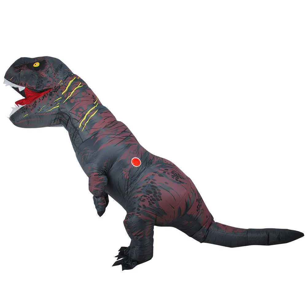 Costume gonflable Adulte Enfants Dinosaure T REX Costumes Blow Up Déguisement Mascotte Cosplay Costume Pour Hommes Femmes Enfants Dino Cartoon Q0910