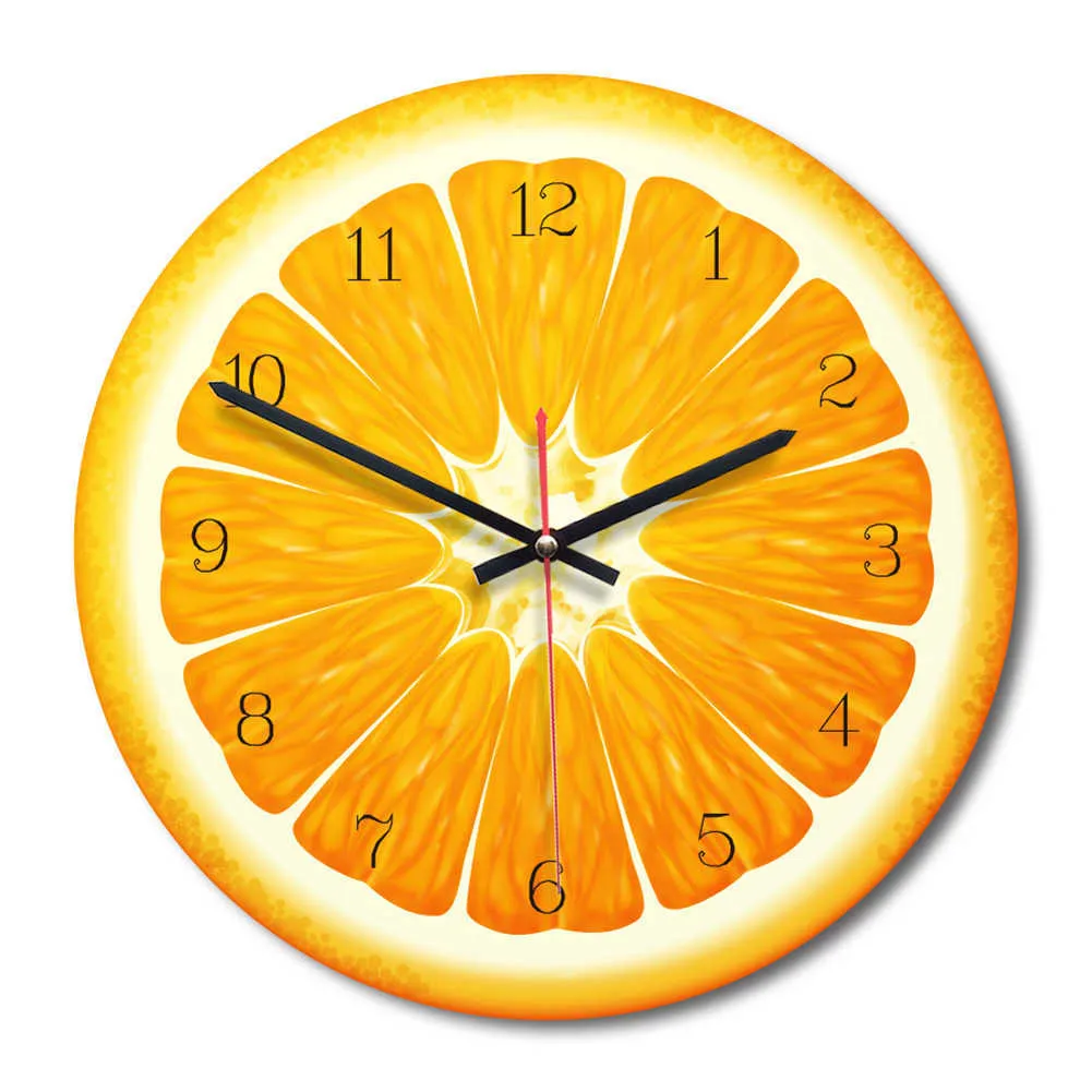 Créative Fruit Wall Clock Lime Kitchen Modern Cuisine citron horloge de la maison DÉCOR DÉCOR