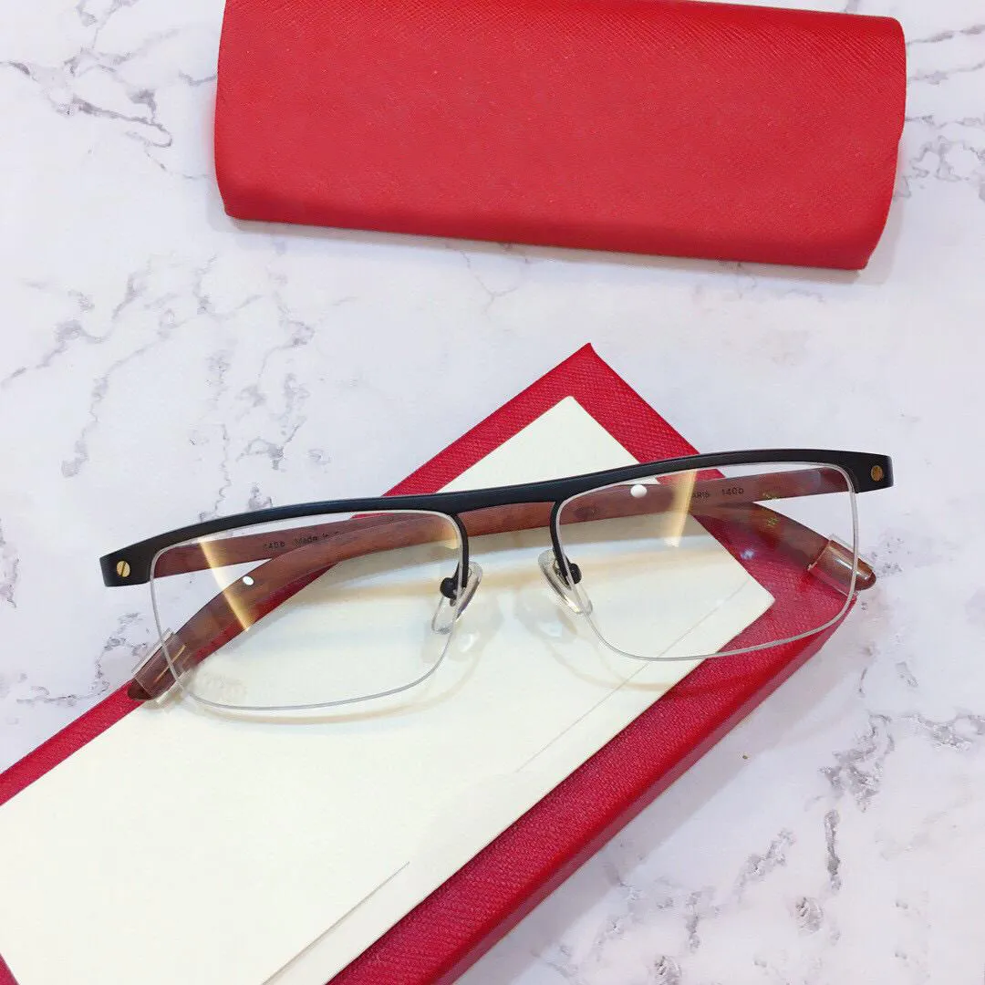 Top kwaliteit 8200980 dames brillen frame clear lens mannen zonnebril mode stijl beschermt ogen UV400 met case250K