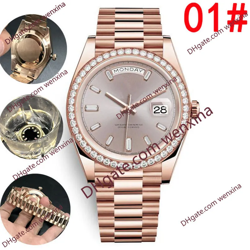 Waterproo reloj helado 41 mm 2813 Mecánico automático Inoxidable Presidente Moda Relojes para hombre Clásico largo diamante Wristw239U