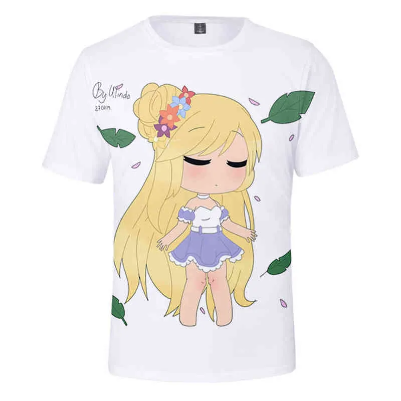 Neue Spiel Gacha Leben 3D Druck T-shirt Männer Frauen Sommer Nette Mode Casual T Shirt Cartoon Anime Harajuku Streetwear T tops Y220208
