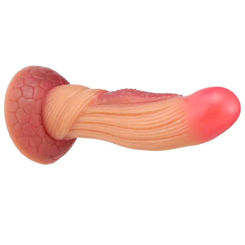 NXY Dildo Giocattoli anali Vecchio riccio Pene a forma speciale Trucco Simulazione Super grande Spessore morbido False Forniture adulti Gay Donna 0225