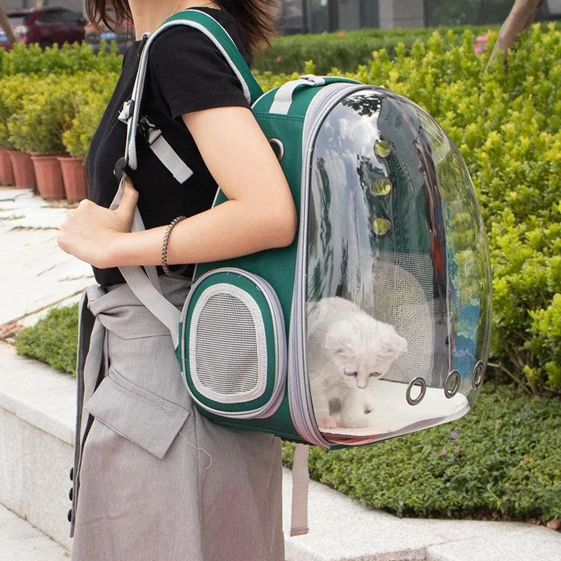 도그 카시트 커버 최고 품질의 통기성 확장 가능한 우주 여행 가방 휴대용 투명 QET 캐리어 고양이 배낭 포리 2495