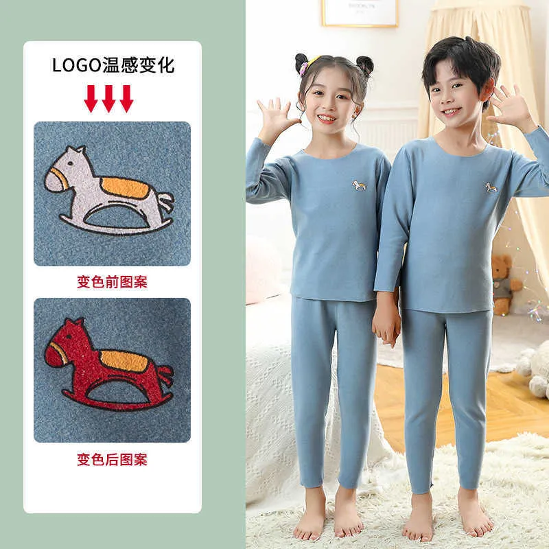 Ragazzi Ragazze Pigiama Set Casual Sleepwear Toddler Bambini Bambini Biancheria intima Pigiama Boy Girl Abbigliamento da notte Senza soluzione di continuità 210915