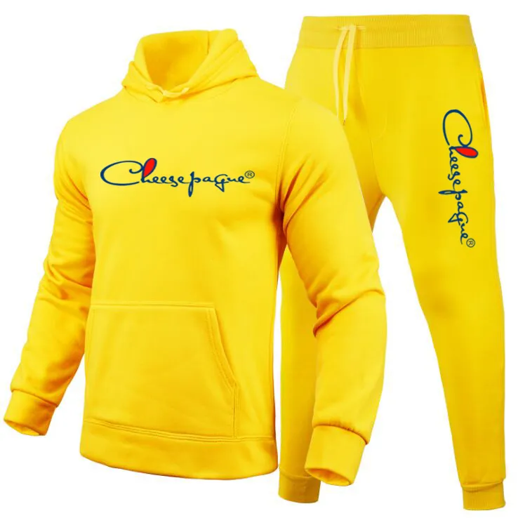 2021 männer Sportswear Neue Frühling Herbst Trainingsanzug 2 Stück Sets Sport Anzug Jacke + Hose Sweatsuit Männlichen Mode Druck Marke kleidung