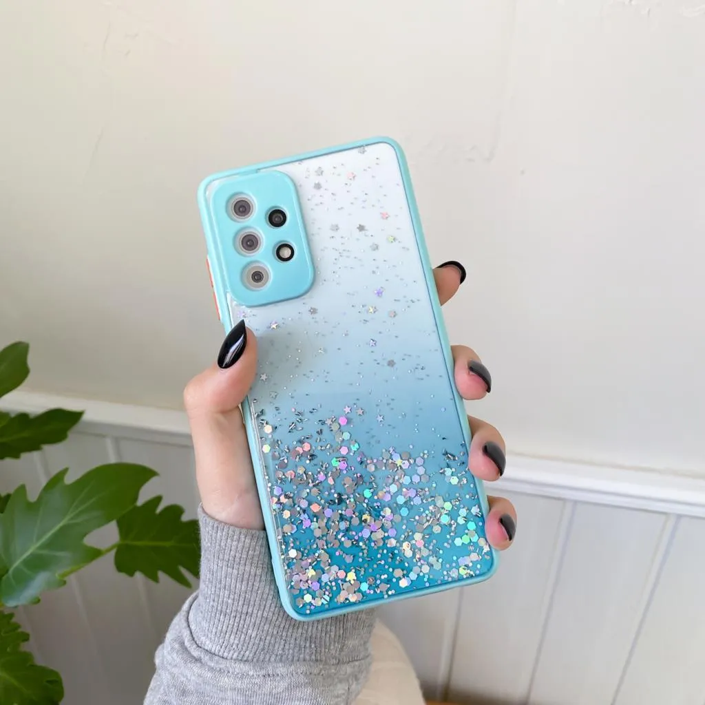 Étuis transparents de couleur bonbon à paillettes scintillantes pour Xiaomi Redmi Note 10 Pro 5G 9 S 8 9S 9T 9C K40 Mi POCO X3 NFC F3 M3 Housse en silicone souple